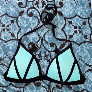 Pink Victoria’s Secret bikini top xs blue